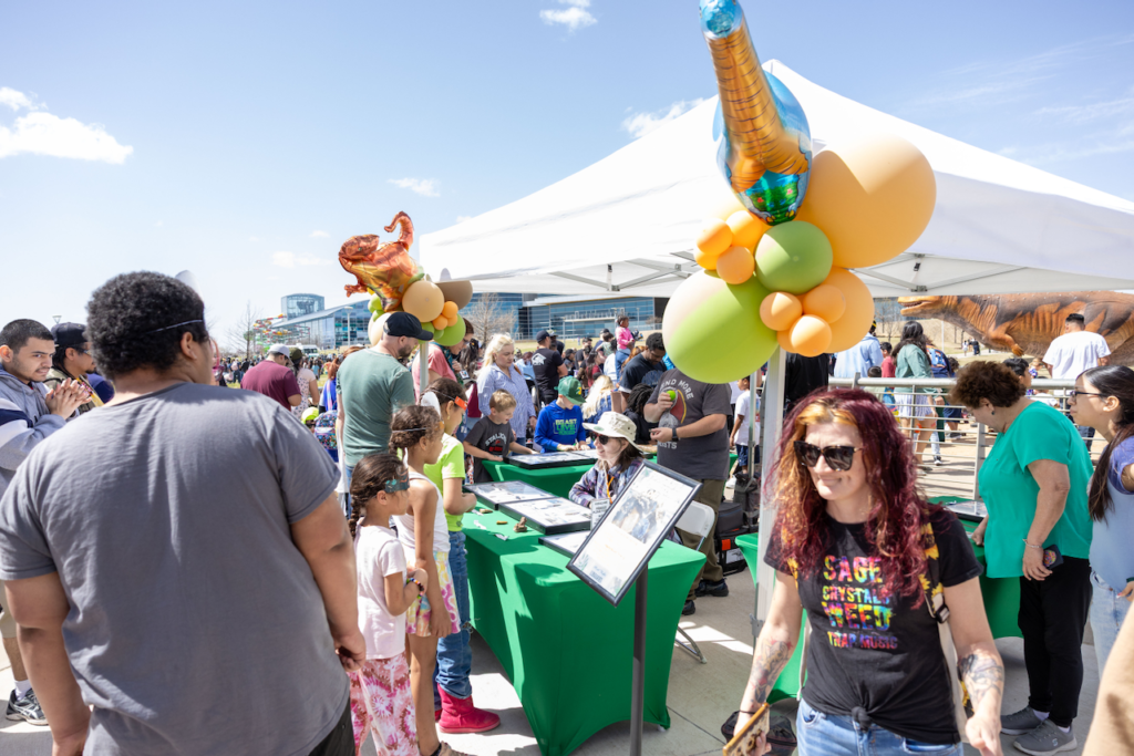 An educational exhibit at Dino Fest